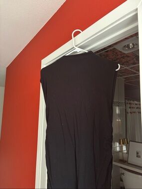 a new day Black Crewneck Ruched Dress